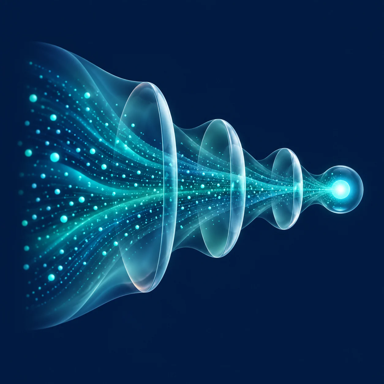 funnel di acquisizione: rappresentazione astratta di un percorso di conversione digitale